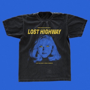 ロスト・ハイウェイの映画Tシャツ、デヴィッド・リンチのクラシック映画Tシャツ、流行のブラックメンズクラシックTシャツギルダン5000、ストリートウェアトップ