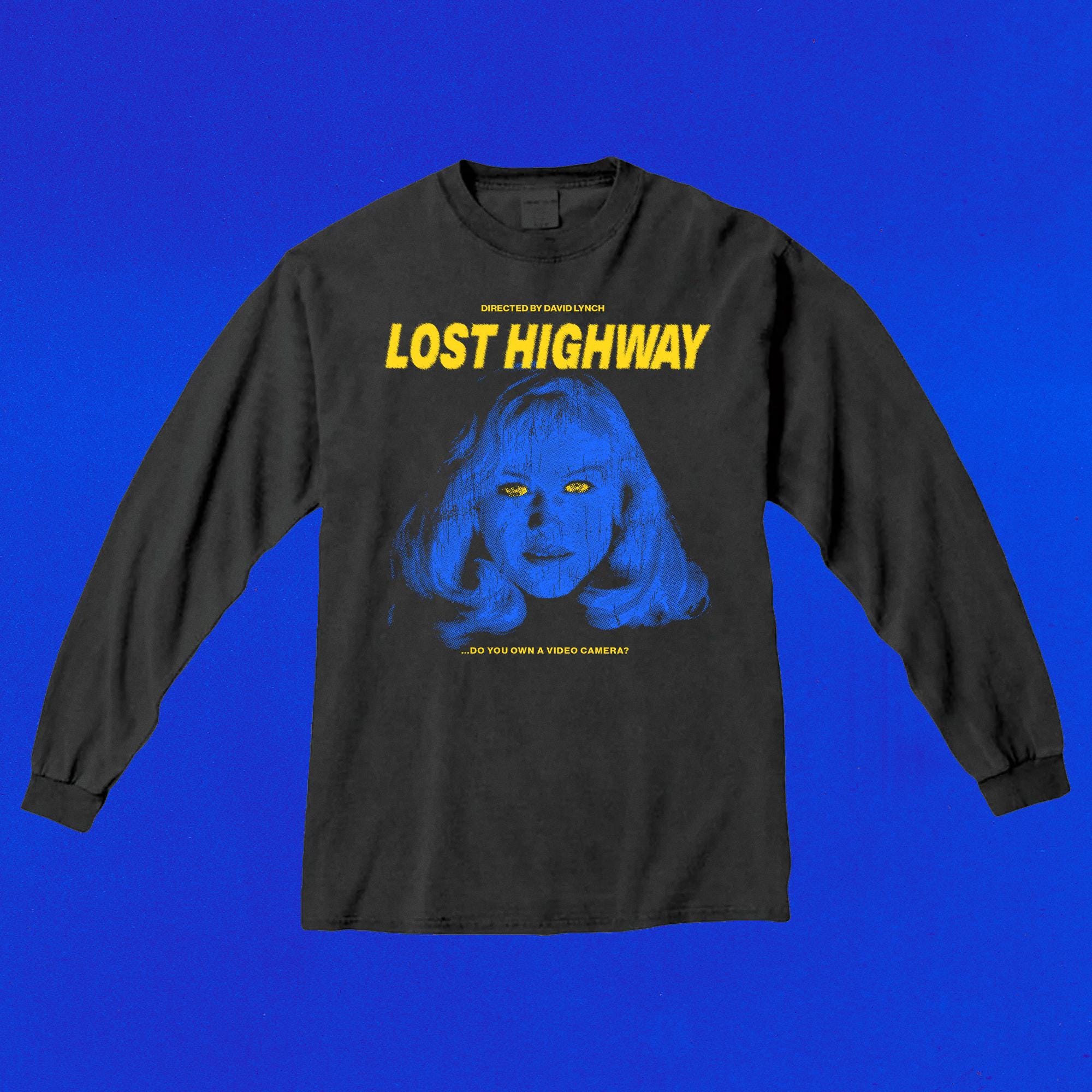 ロスト・ハイウェイの映画ロングスリーブTシャツ、デヴィッド・リンチ 