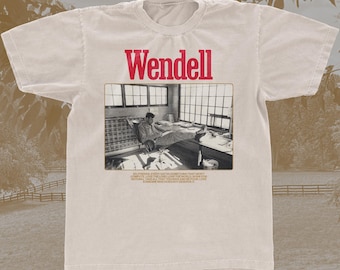 Wendell Berry Shirt, Poet & Author Graphic Tee, Literary T-Shirt, Book Lover Gift, American Writer Vintage, Gildan 5000 Natural