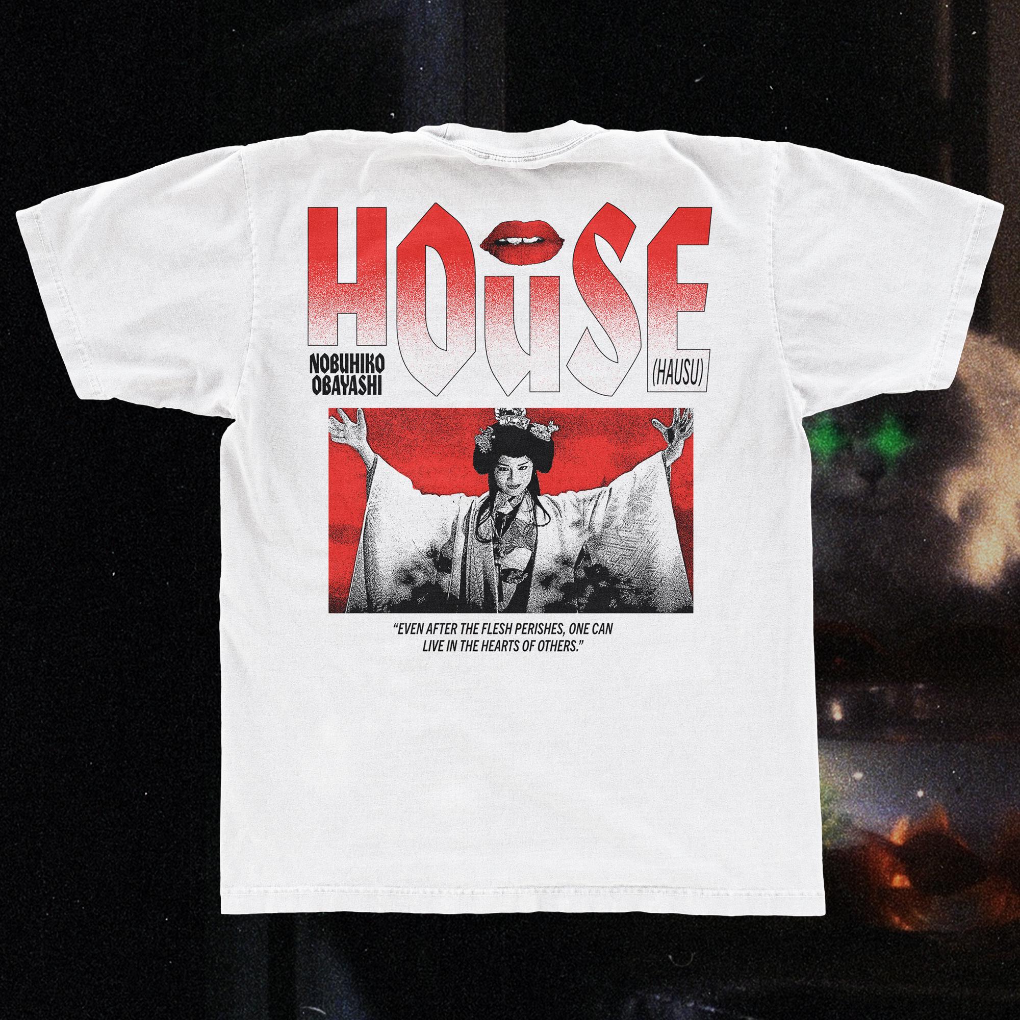 HOUSE 1977 movie t-shirt, HAUSU teeshirt, Japanese horror T-Shirt 1977, Classic Tee Gildan 5000, horror cult film
