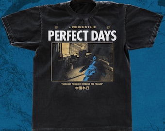 Perfect Days Movie T-shirt, Wim Wenders Tee, Criterion Collection Film Shirt, Koji Yakusho, Black Classic Tee Gildan 5000, Streetwear Top