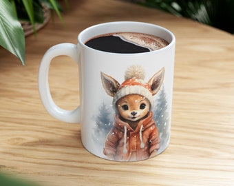 Tazas de Navidad personalizadas, regalo secreto de Papá Noel, taza de reno, tazas de chocolate caliente, taza de café de Navidad, linda taza de Navidad, regalo de Navidad
