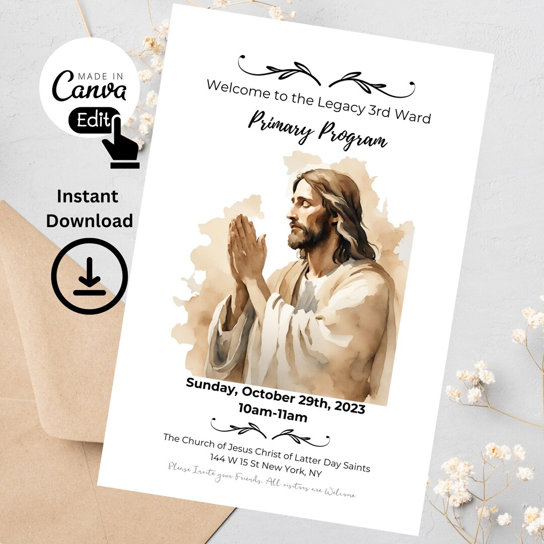 Primary Program Invitation, LDS Primary Program Invitation Template ...