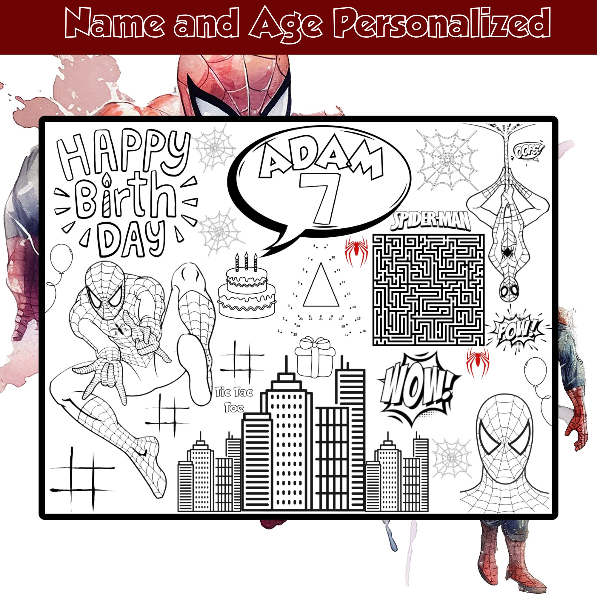 10 Fun Spiderman Birthday Coloring Pages for Party Fun