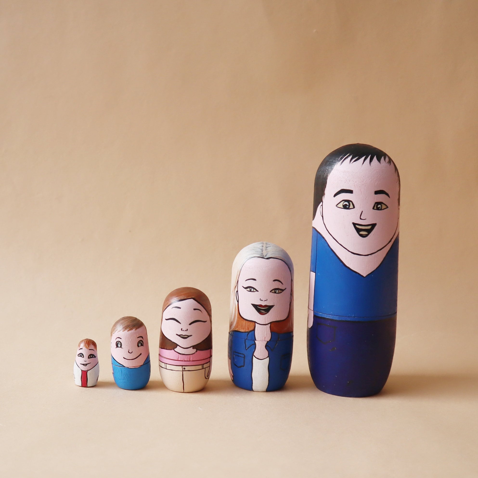 Personalized Nesting Dolls, Christmas Gift for Mom, Gift for Dad, Family Gift,Matryoshka Dolls,Mothers Day Gift,Fathers Day Gift,Custom Gift