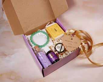 Caja de regalo de cuidado personal, paquete de cuidado para ella, paquete de cuidado para una amiga, caja de regalo para animarse, pensando en ti, caja de regalo para enviar abrazos, regalo para mamá
