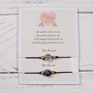 Pinky Promise Bracelet, Couples Bracelet, Couples Gift, Pinky Promise Set, Boyfriend Gift, Gemstone Bracelet, Pinky Swear Bracelets