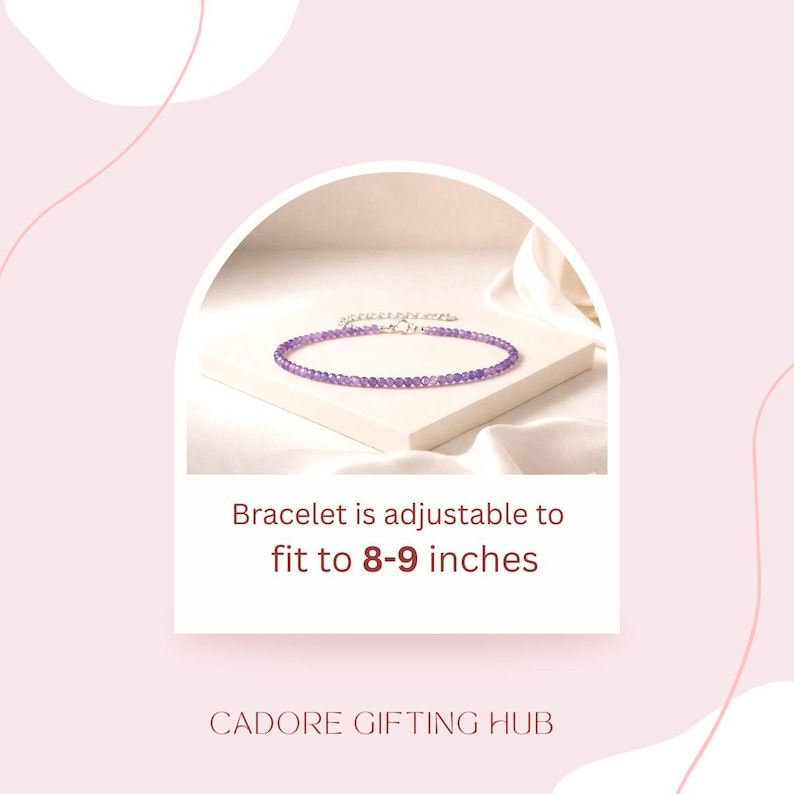 Pulsera de cuentas de ágata azul natural, pulsera de piedra natal de Géminis, delicada gema azul de 3 mm, cristales curativos, pulseras para mujer, piedra preciosa imagen 3