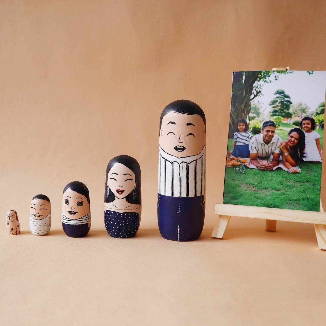 Family Nesting Dolls Christmas Gift Gift for Mom Gift for Etsy