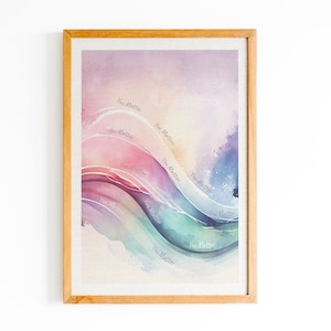 You Matter, Self Care Print, Therapy office,Therapist decor,School Counselor,Mental Health Art,Office Decor,Office Wall Art, Watercolor Art