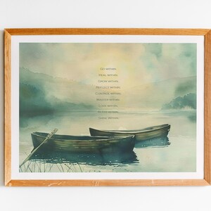 Heal Within, Self-Care Print, Mental Health Poster, Healing Wall Décor, Therapy Wall Art, Therapist Wall Décor, Watercolor Art Inspirational