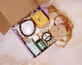 Caja de regalo de cuidado personal, paquete de cuidado para ella, paquete de cuidado para una amiga, caja de regalo para animarse, pensando en ti, caja de regalo para enviar abrazos, regalo para mamá