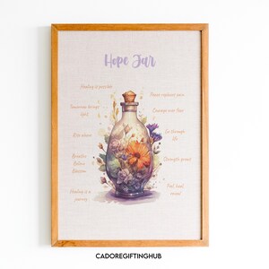 Hope Glas, Selbstfürsorge-Druck, psychische Gesundheit Poster, Heilung Wand-Dekor, Therapie Wandkunst, Therapeut Wand-Dekor, Aquarell Kunst, Inspiration