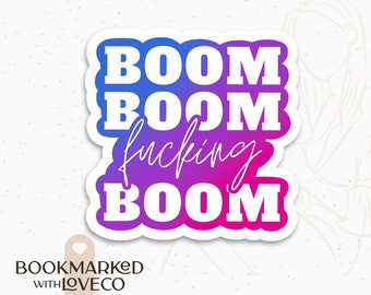 Boom Boom Sticker: Waterproof Vinyl Decal for Kindles & Phones - Etsy