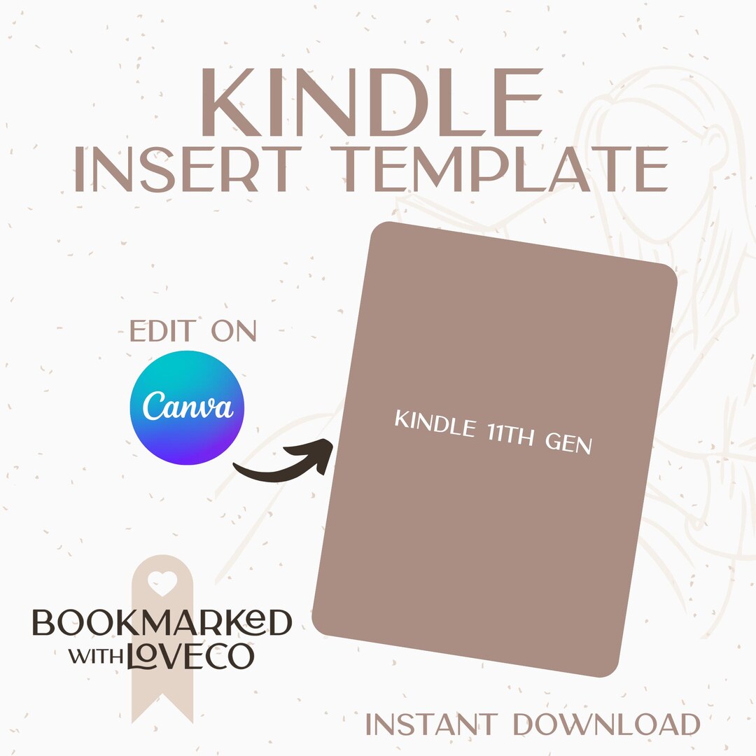 DIY Kindle Insert Template: 11th Gen Canva Printable (digital Download ...
