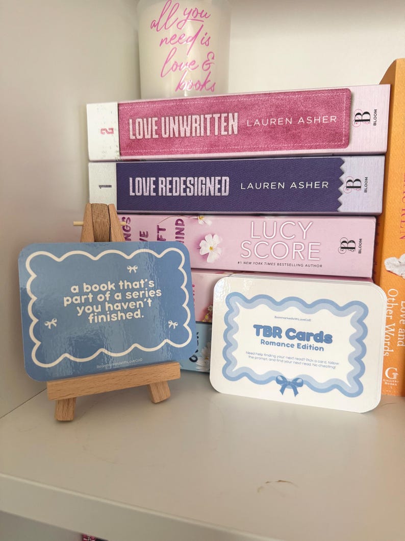 Jeu de cartes romantique TBR : défi de lecture pour les amoureux des livres, inspiré de Booktok image 6