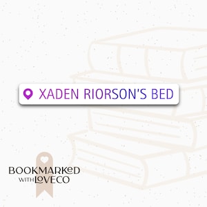 Xaden Riorson&#39;s Bed Vinyl Fourth Wing Rebecca Yarros - Waterproof, Vinyl Stickers for Book Lovers | Handcrafted by Bookmarked.WithLoveCo