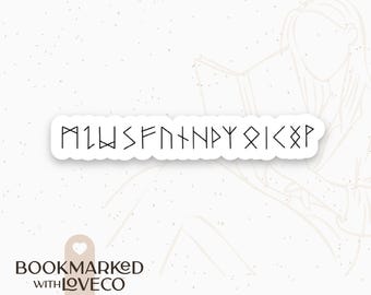 Draco&#39;s Back Runes Vinyl Sticker Dramione Fanfic Waterproof, Vinyl Stickers for Book Lovers | Handcrafted by Bookmarked.WithLoveCo