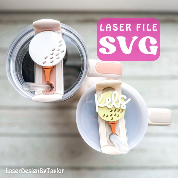 Stanley Topper Laser SVG File | Glowforge | Digital Download | H2.0 Topper | Golf Name Plate SVG