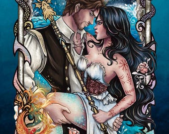 Esmyra i Draevyn – wydruk artystyczny autorstwa JudyBlu27