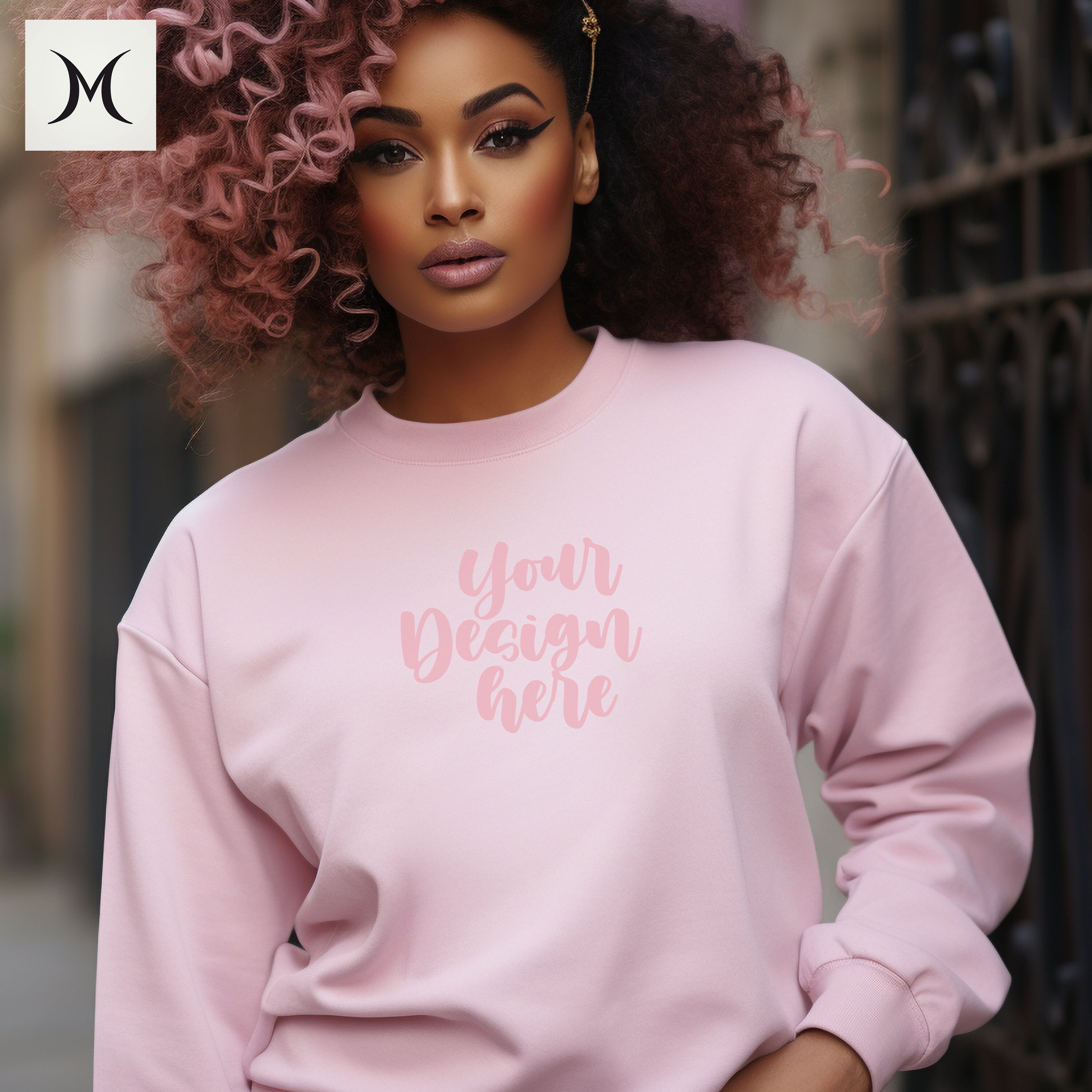 Pink sweatshirt mockup front and back Gildan 18000 mockup Gildan 18000 mockup bundle Gildan g180 mockup Gildan 180 mockup Pink Sweater