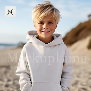Gildan 18500 mockup Kids Mockup Hoodie Mockup Gildan Hoodie Mockup Diverse Kids mockup Printful Mockups white Hooded sweater mockup