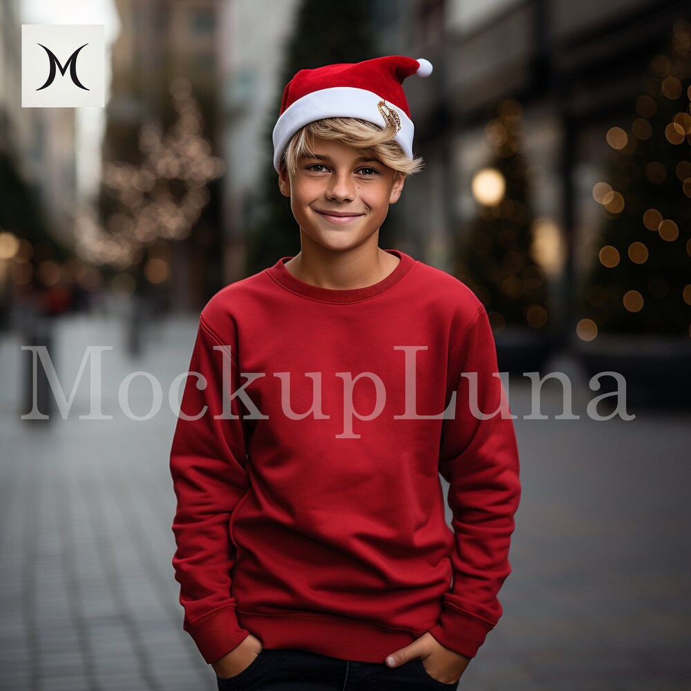 Kids Hoodie Mockup Hoodie Mockup Red Hoodie Mockup Gildan Hoodie Mockup Sweatshirt Gildan 18500B Christmas Hoodie Mockup Child Mockup Holoshirts