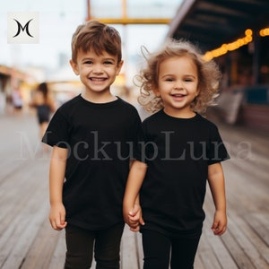Kids tshirt mockup bundle Kids tshirt mockups Black Tshirt Gildan 5000 mockup Bella canvas 3001 mockup bundle Toddler Tshirt Mock Ups