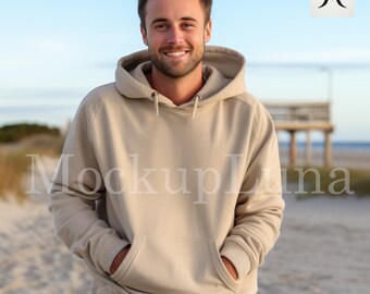 Sand Gildan 18000 Mockup Sand Oversized Gildan Mockup Sand Sweatshirt Mockup Model Mockup Bundle Digital JPG Download  Simple Mock up