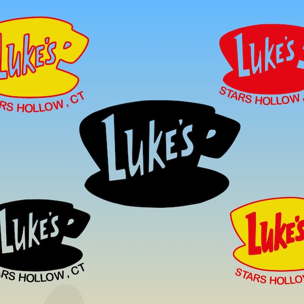 Luke's Diner 5x Bundle Unique Designs, Gilmore Girls Bundle, Stars Hallow Svg, Luke's Diner SVG, PNG, PDF and Jpg Formats Digital Files