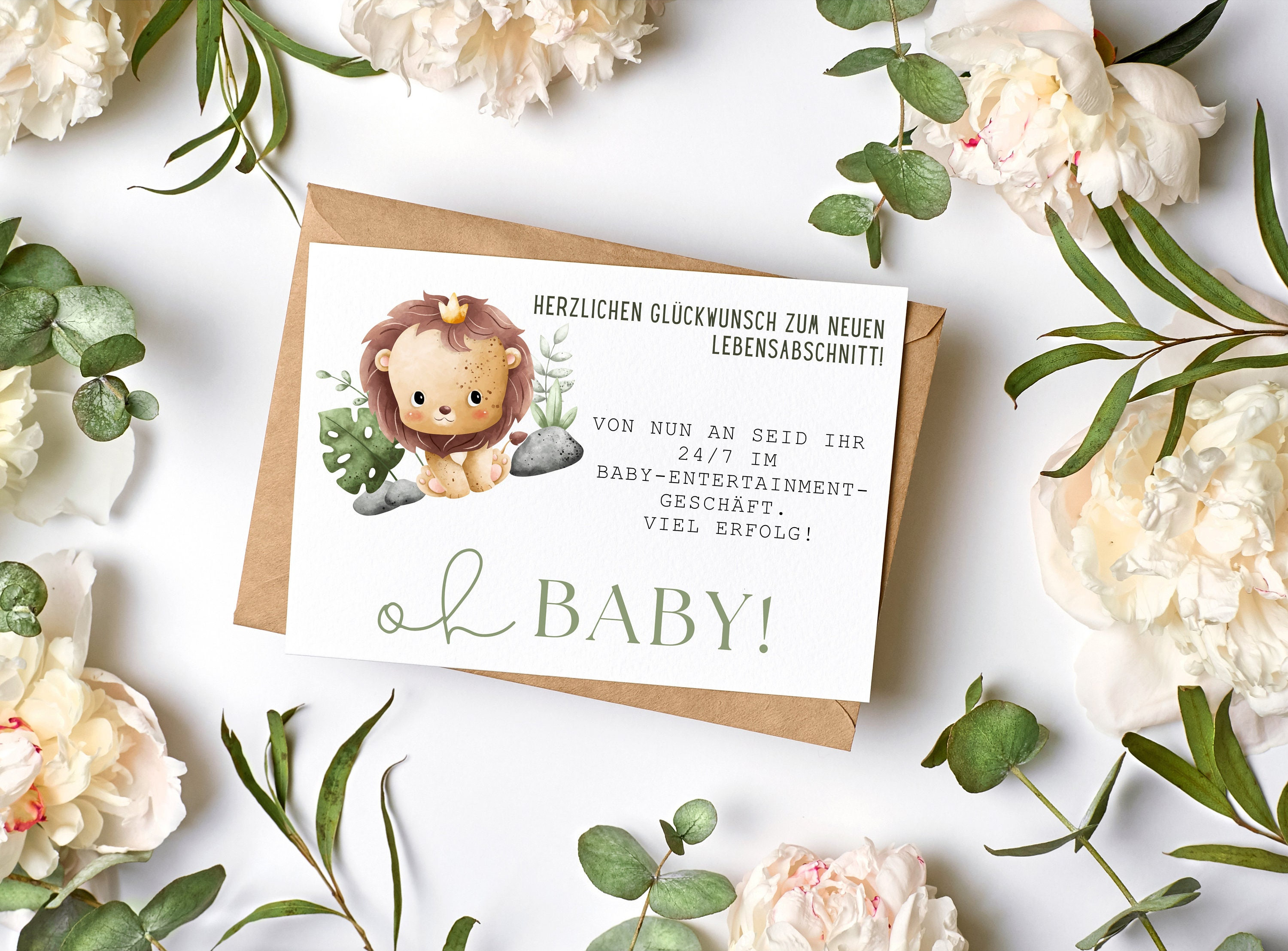 Karte zur Geburt / Babykarte / Lustige Karte zur Geburt mit Spruch