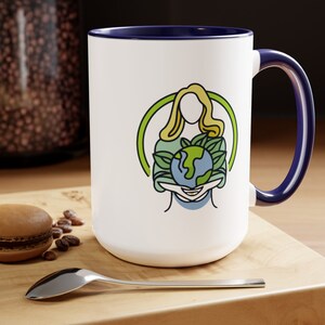 Taza de café de la Madre Tierra, Bebidas del Día de la Tierra, Regalo entusiasta de la naturaleza, Presente ambientalista, Copa de Conservación del Planeta, Ecológico