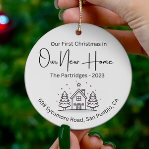 Our First Christmas In Our New Home | Personalized New Home Christmas Ornament, Housewarming Gift, First Christmas in Our New Home Ornament.