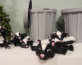 3D Printed Articulated Skunk Fidget Toy | Sensory, ADHD Stress Relief