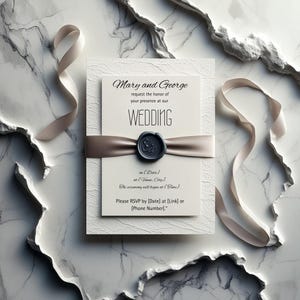 Minimalist Wedding Invitation Template | Editable Text Only | Canva | Instant Download