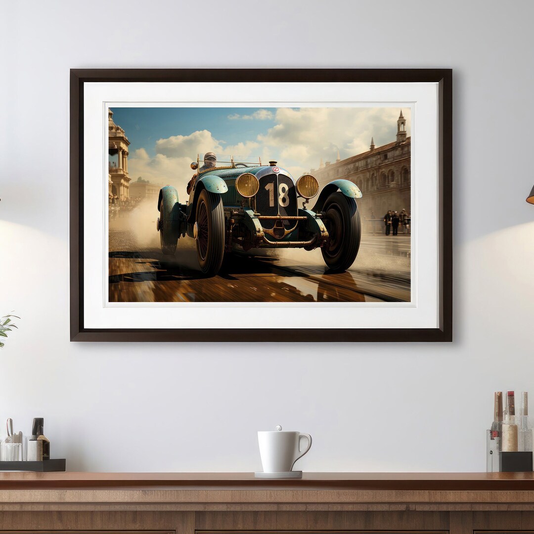 Classic Racing | Vibrant Color/ai Illustration Art/abstract Poster/home ...