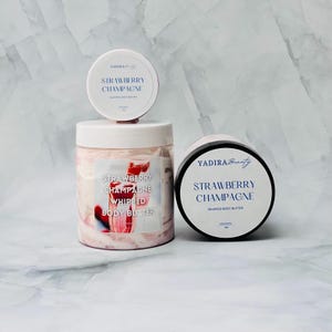 Strawberry Champagne Whipped Body Butter, Moisturizing Whipped Body Butter, Scented Body Butter, Strawberry Body Butter, Whipped Body Butter