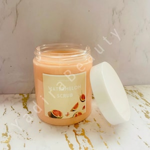 Watermelon Sugar BodyScrub, Natural and Organic Bodyscrubs, Shea Butter/Mango  Scrub,Handmade Sugar Scrub