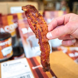 Berryhill Bacon (2 Bags). The Original, Sweet & Heat. Meaty, Juicy, Crispy. Candied Bacon Jerky (But It's Not Jerky).