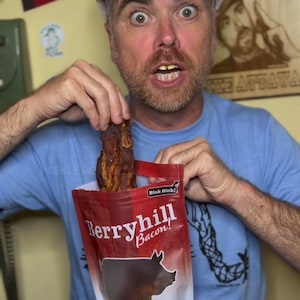 Tavin Dillard&#39;s Bacon with MORE BACON. Perfectly Cooked Bacon. Meaty, Juicy, Crispy. Candied Bacon Jerky (But It&#39;s Not Jerky). Bink Bink!