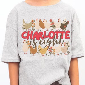 Kids Custom Chicken Birthday Shirt: Farm Animal Party Tee