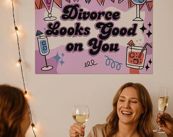 Decorazioni per la festa del divorzio, striscione per la festa della libertà per i divorziati