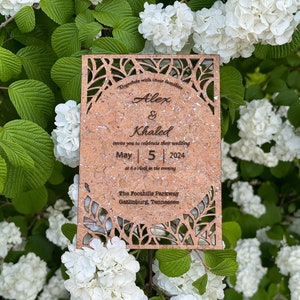 Ensemble de faire-part de mariage | Faire-part de mariage en liège | Faire-part de mariage durable | Faire-part de mariage à destination avec cartes RSVP