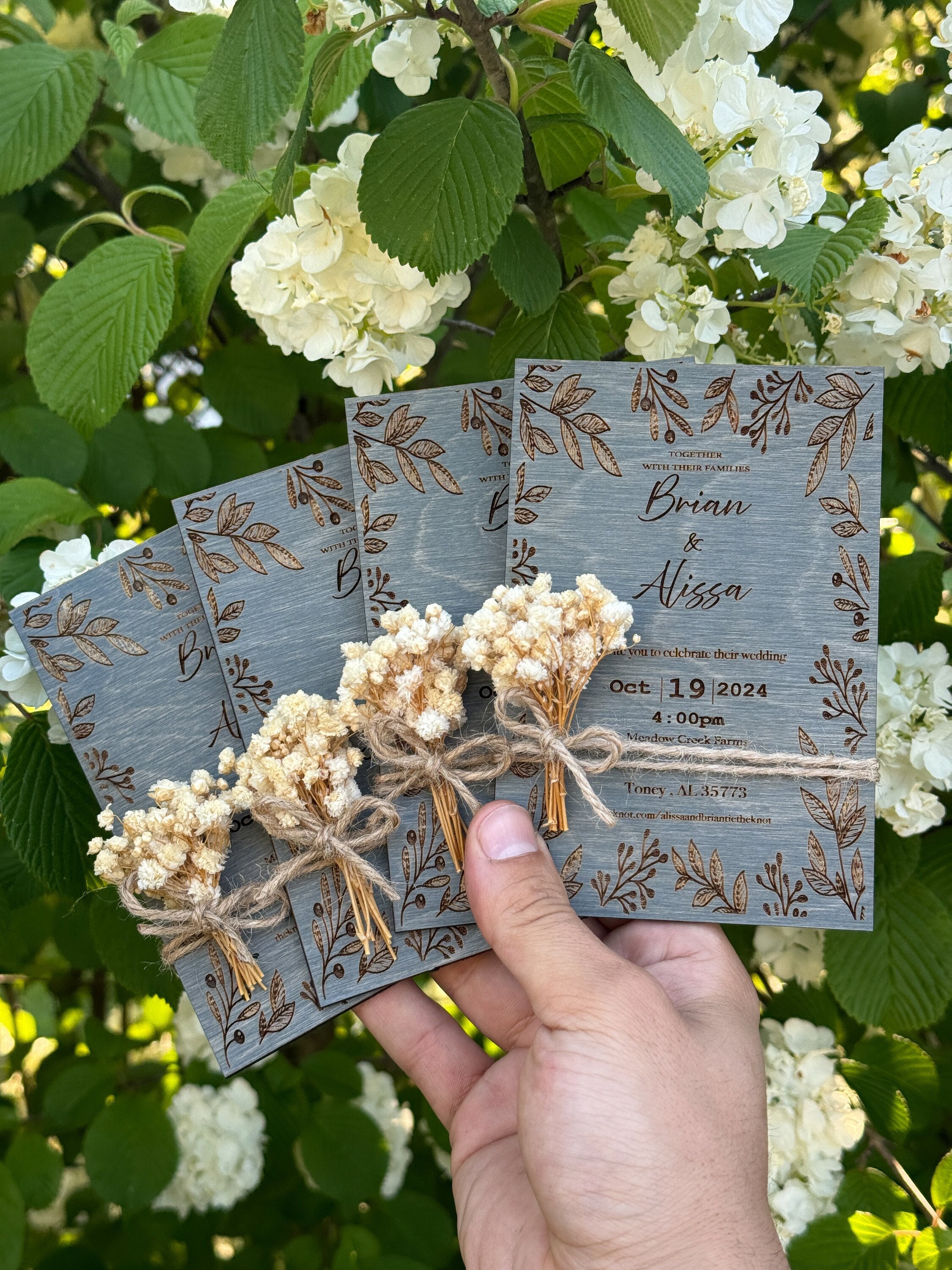 Wedding Invitation | Wooden Wedding Invitation Set | RSVP Card, QR Cards, Envelope Seal Sticker | Rustic Invites | Destination Wedding |