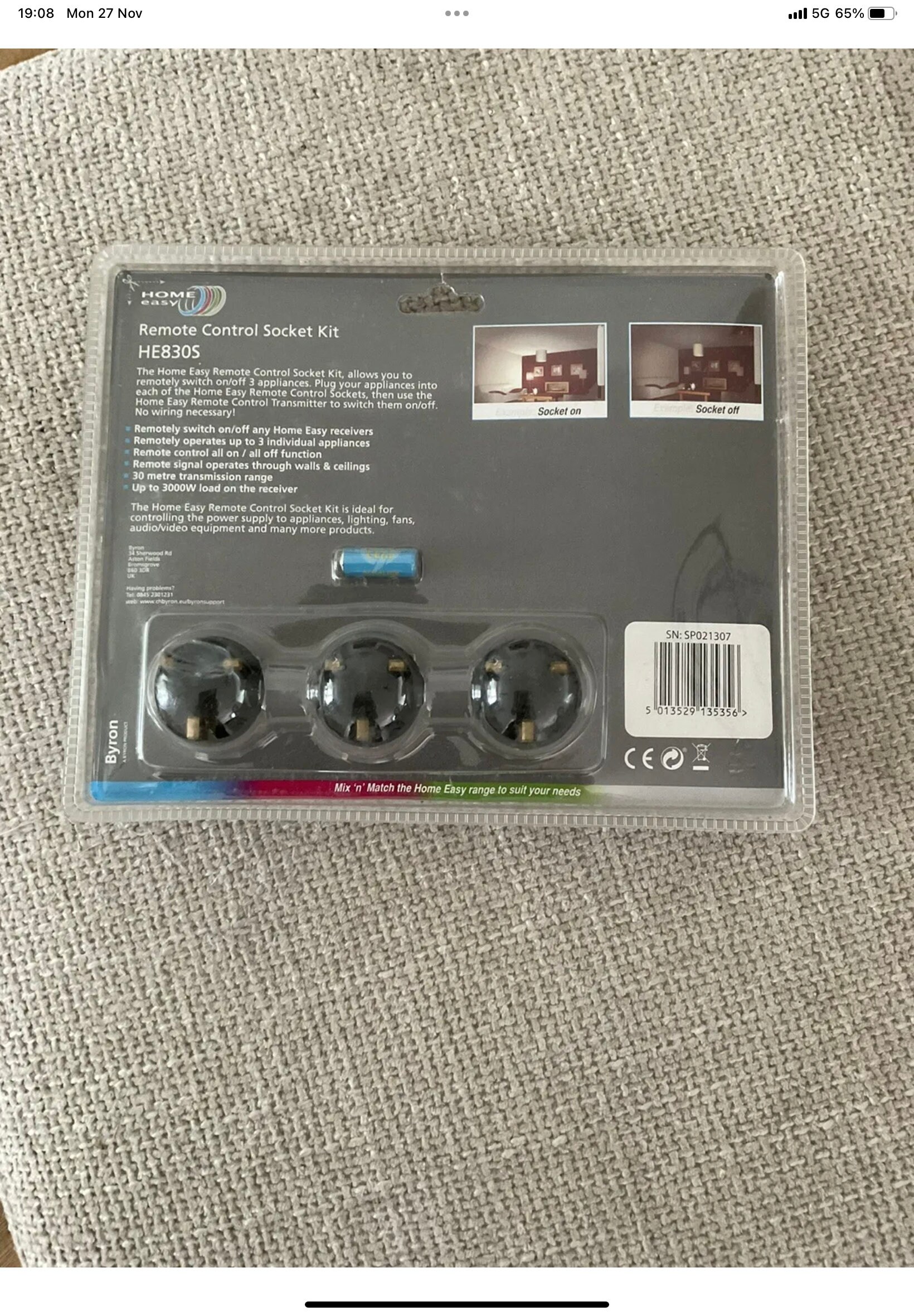 Byron Home Easy Remote Control Socket Kit HE830S 3 Pack Etsy