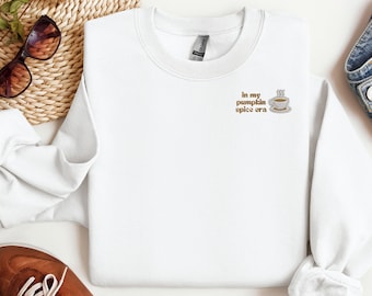 Super Einzigartiges Pumpkin Spice Era Besticktes Sweatshirt, Festive PSL Crewneck