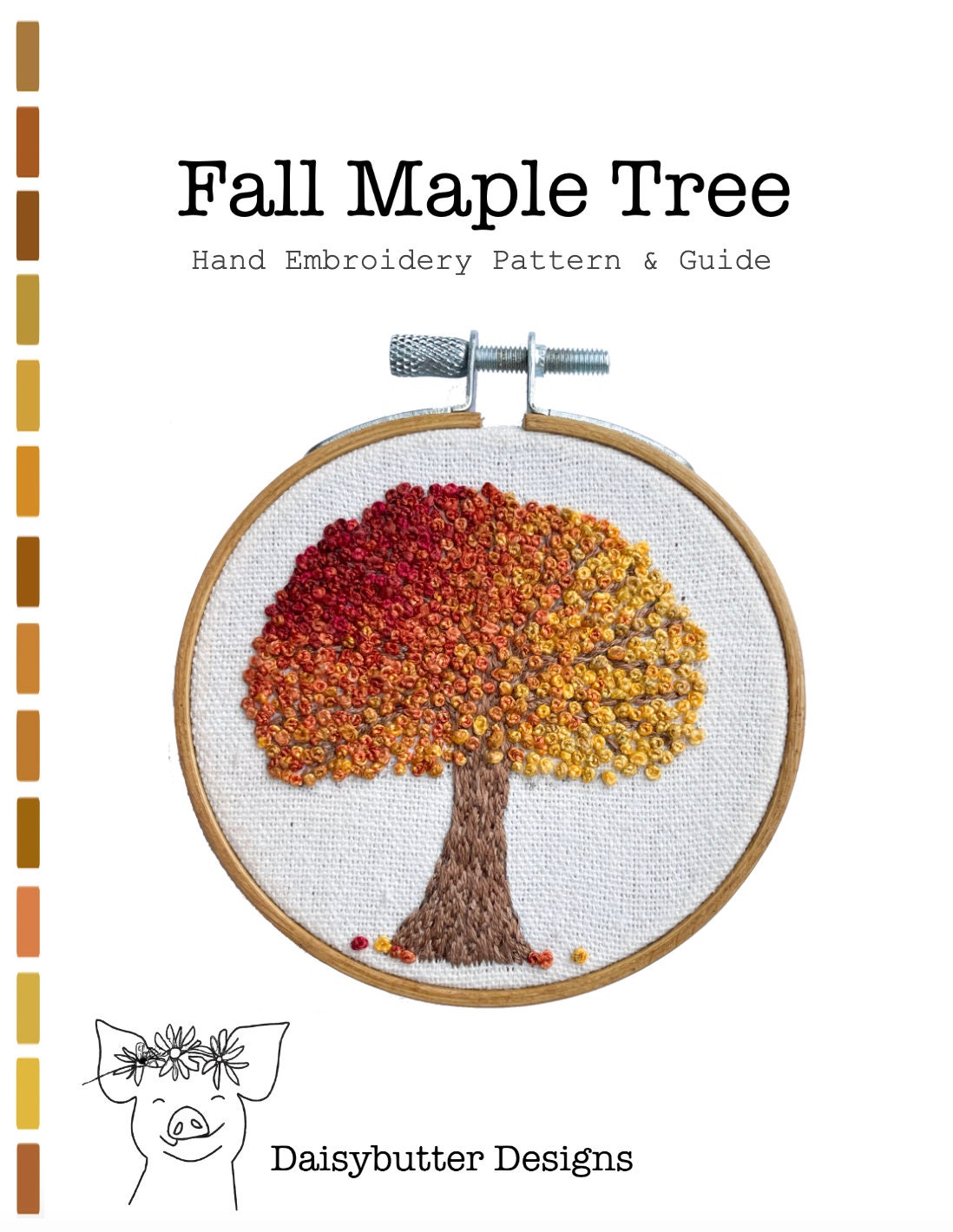 Fall Maple Tree - Hand Embroidery Pattern and Tutorial / Guide ...