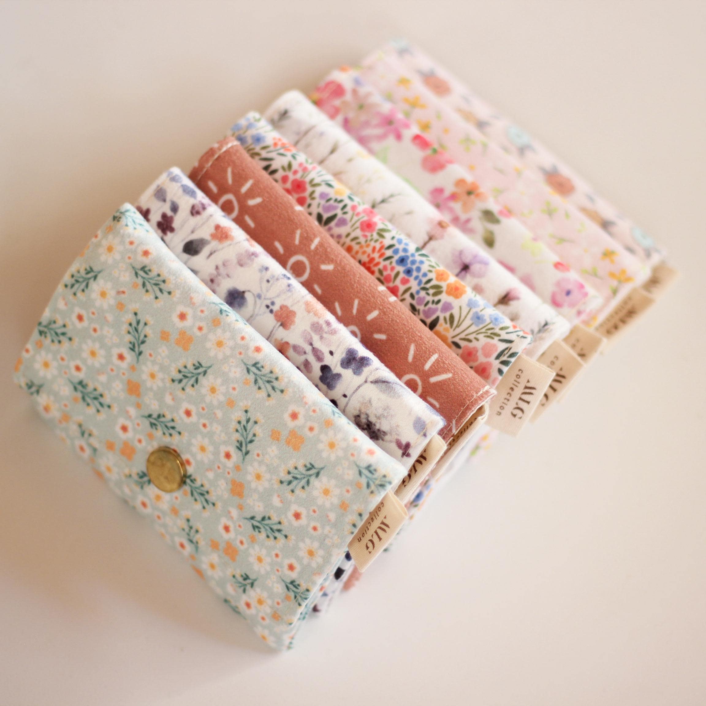 Handmade Floral Fabric Wallet: Zippered, Multi-pocket, Snap Closure - Etsy