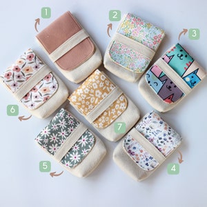 Handmade Floral Pen Case: Suede Travel Pencil Pouch, back to school
