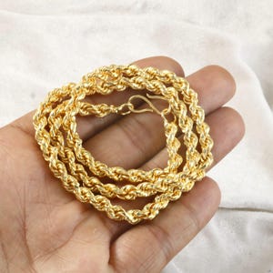 Rope Chain, Gold Rope Chain, Gold Rope Chain Necklace, Gold Rope Chain, Rope Chain Necklace, Rope Chain, Twist Chain Necklace